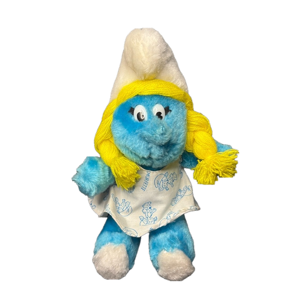 1981 The Smurfs Smurfette Plush Wallace Berrie & Co 8”